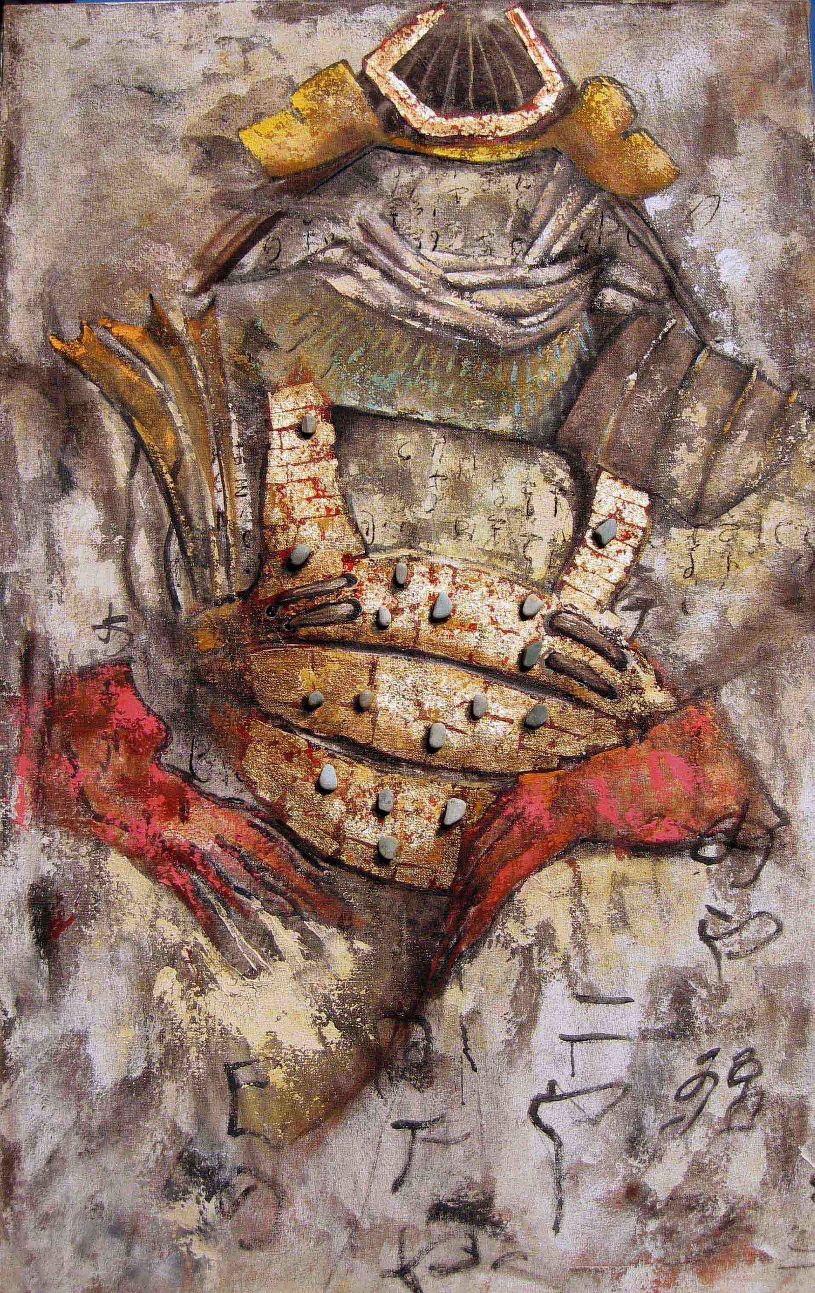 SHIBATA, gesso, oil , gold leafs